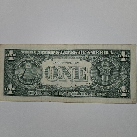 United States $1 Bill Star Note Series 2017 L06665281* (B217) - Picture 3 of 4